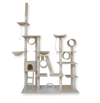 DRAPAK DLA KOTA XXL DUŻY 255cm WIEŻA HAMAK TUBA DOMEK LEGOWISKO BEŻOWY