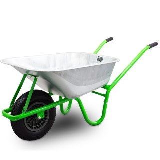 Taczka ogrodowa 100l 250kg stalowa ocynkowana koło pu pełne wytrzymała