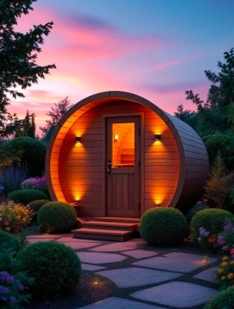 Sauna ogrodowa Kompletna z piecem, złożona, DARMOWA DOSTAWA