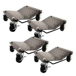 Wózki manewrowe rolkowe 4 szt 680 kg pod koła samochód osobowy