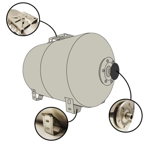 Zbiornik membranowy bituxx 100l hydroforowy stal nierdzewna epdm 8 bar