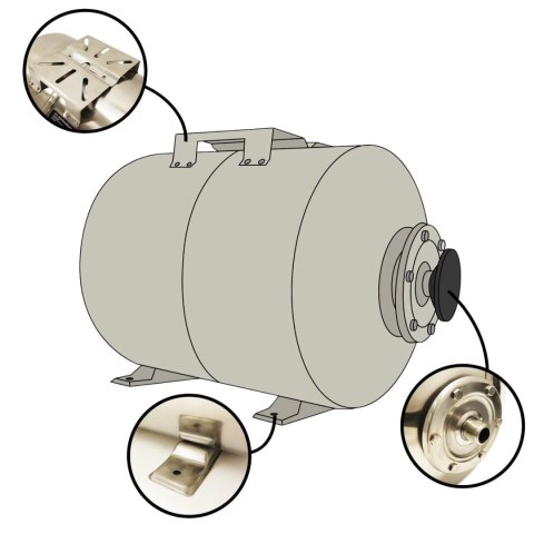 Zbiornik membranowy bituxx 50l ciśnieniowy hydroforowy stalowy epdm 6 bar