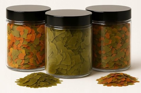 Zestaw pokarmu dla ryb akwariowych i stawowych Spirulina Goldfish Tropical